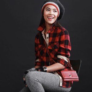 Roots Canada Plaid Flannel Shirt, size medium